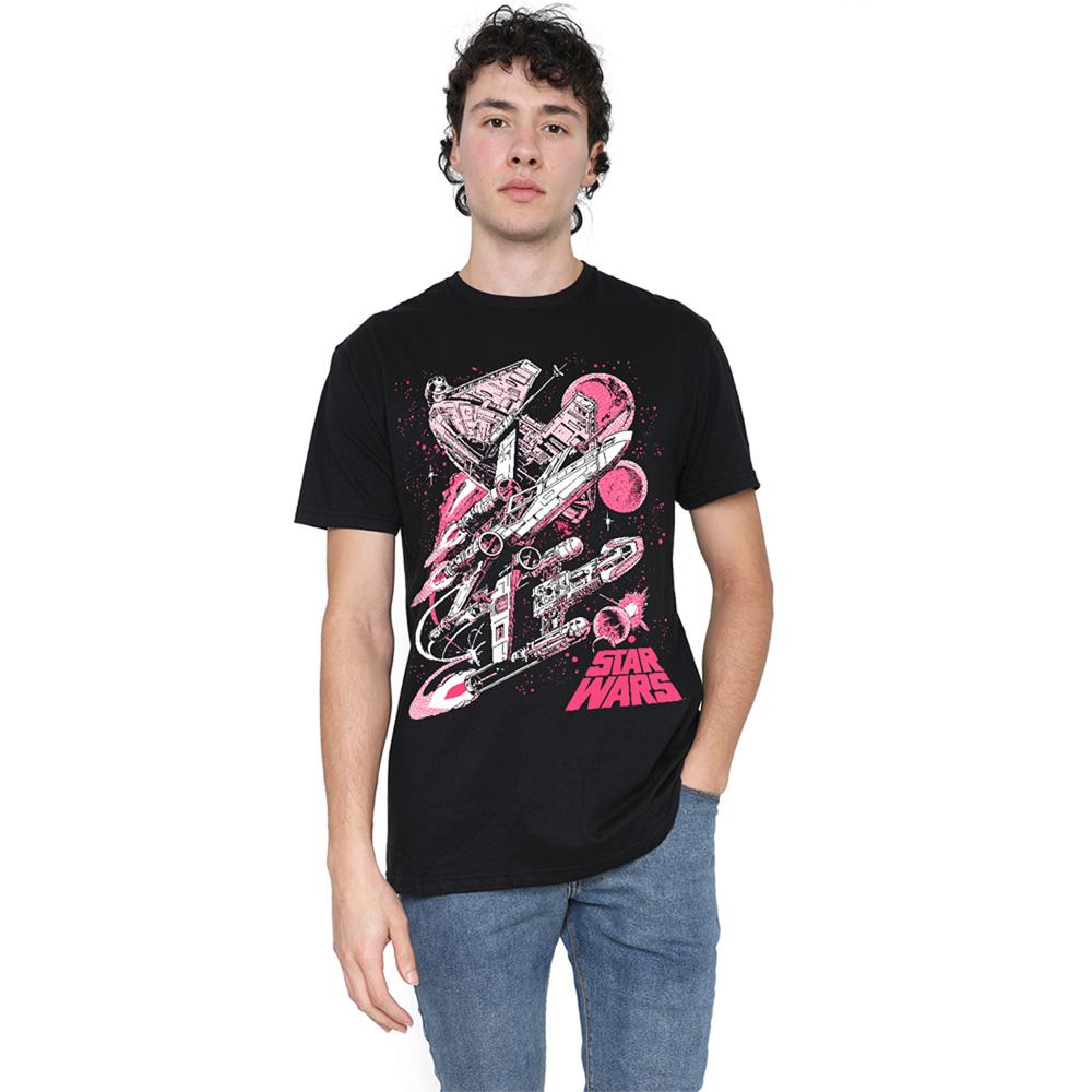 Black - Back - Star Wars Unisex Adult Retro Comic T-Shirt