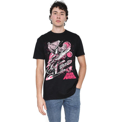 Black - Back - Star Wars Unisex Adult Retro Comic T-Shirt