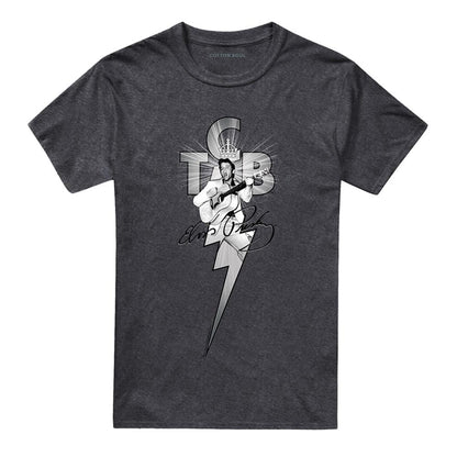 Charcoal - Front - Elvis Presley Unisex Adult TCB Ornate Heather T-Shirt