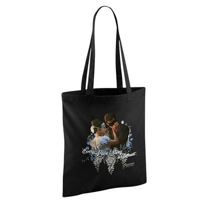 Black - Back - Bridgerton Benedict And Sophie Reusable Tote Bag