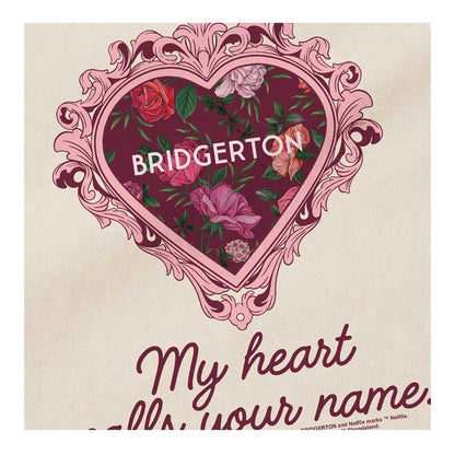Natural - Side - Bridgerton My Heart Calls Your Name Reusable Tote Bag