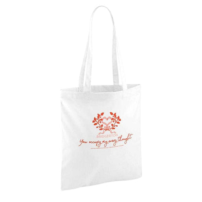 White - Back - Bridgerton Occupy My Thoughts Reusable Tote Bag