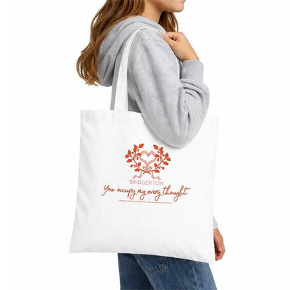 White - Lifestyle - Bridgerton Occupy My Thoughts Reusable Tote Bag