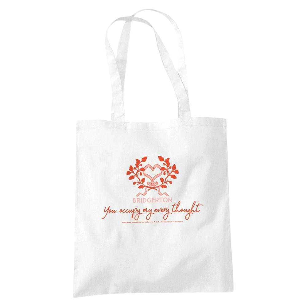 White - Front - Bridgerton Occupy My Thoughts Reusable Tote Bag
