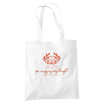 White - Front - Bridgerton Occupy My Thoughts Reusable Tote Bag