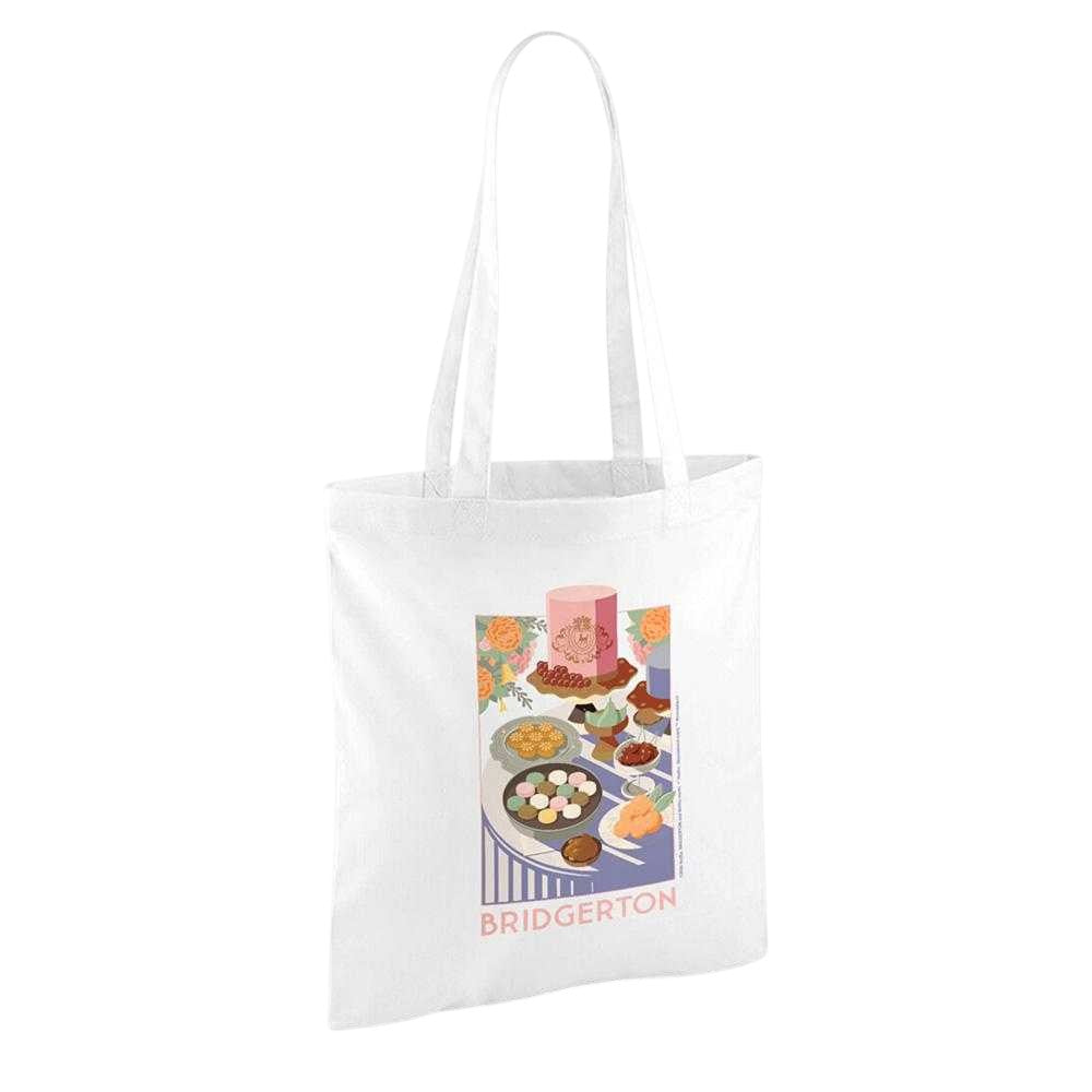 White - Back - Bridgerton Treats Reusable Tote Bag