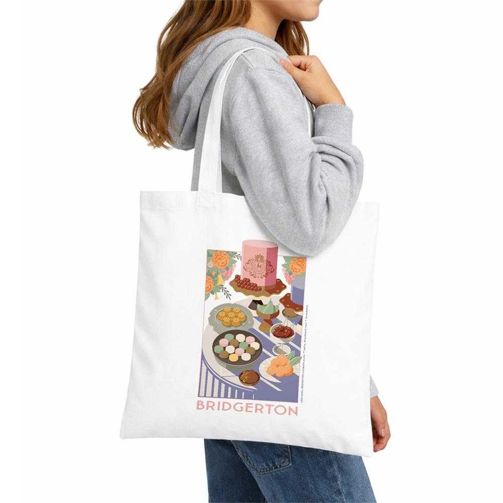 White - Lifestyle - Bridgerton Treats Reusable Tote Bag