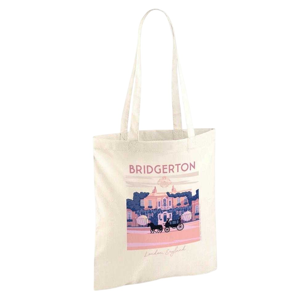 Natural - Back - Bridgerton Modern Minimal House Reusable Tote Bag
