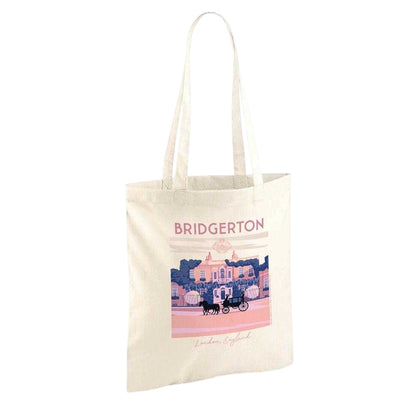 Natural - Back - Bridgerton Modern Minimal House Reusable Tote Bag