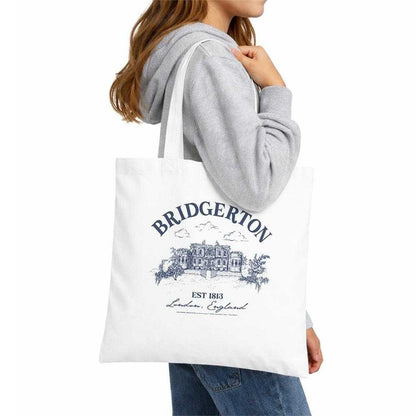 White - Lifestyle - Bridgerton Home Reusable Tote Bag
