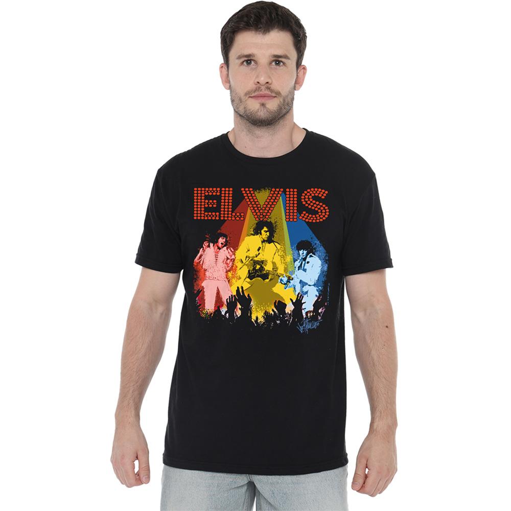 Black - Back - Elvis Presley Unisex Adult Vegas Remembered T-Shirt