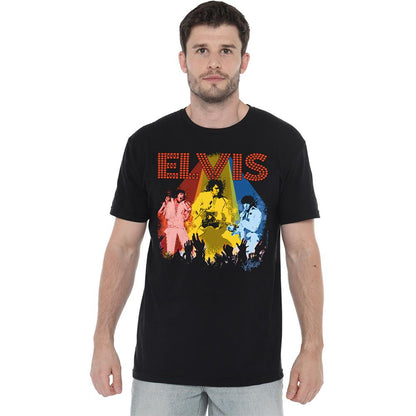 Black - Back - Elvis Presley Unisex Adult Vegas Remembered T-Shirt