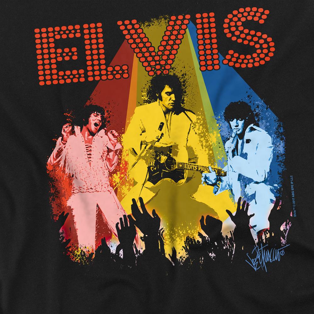 Black - Side - Elvis Presley Unisex Adult Vegas Remembered T-Shirt