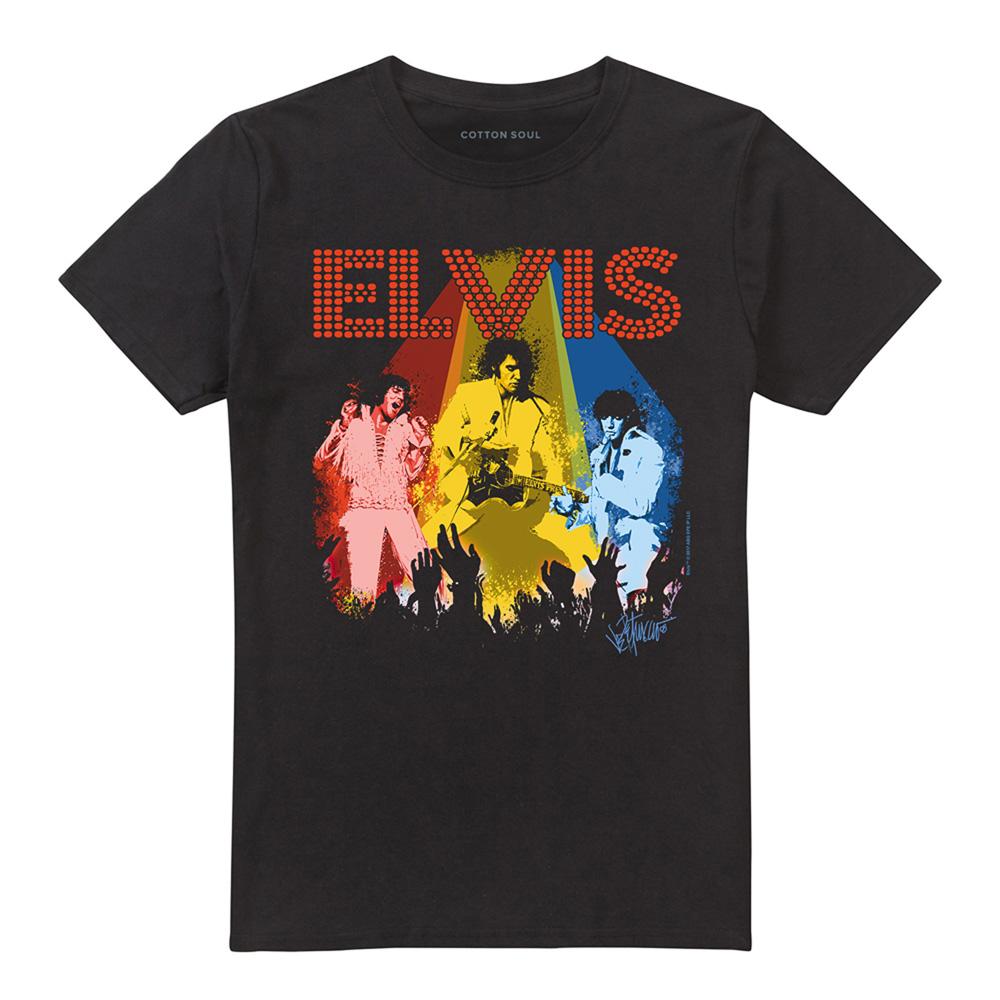 Black - Front - Elvis Presley Unisex Adult Vegas Remembered T-Shirt