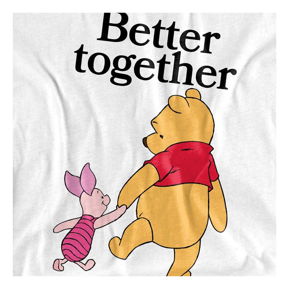 White - Side - Winnie the Pooh Childrens-Kids Better Together Winnie The Pooh & Piglet T-Shirt