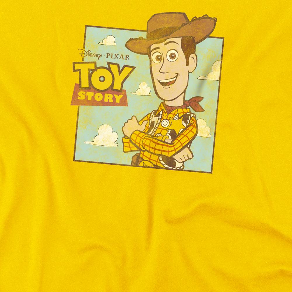 Yellow - Back - Toy Story Childrens-Kids Woody Clouds T-Shirt