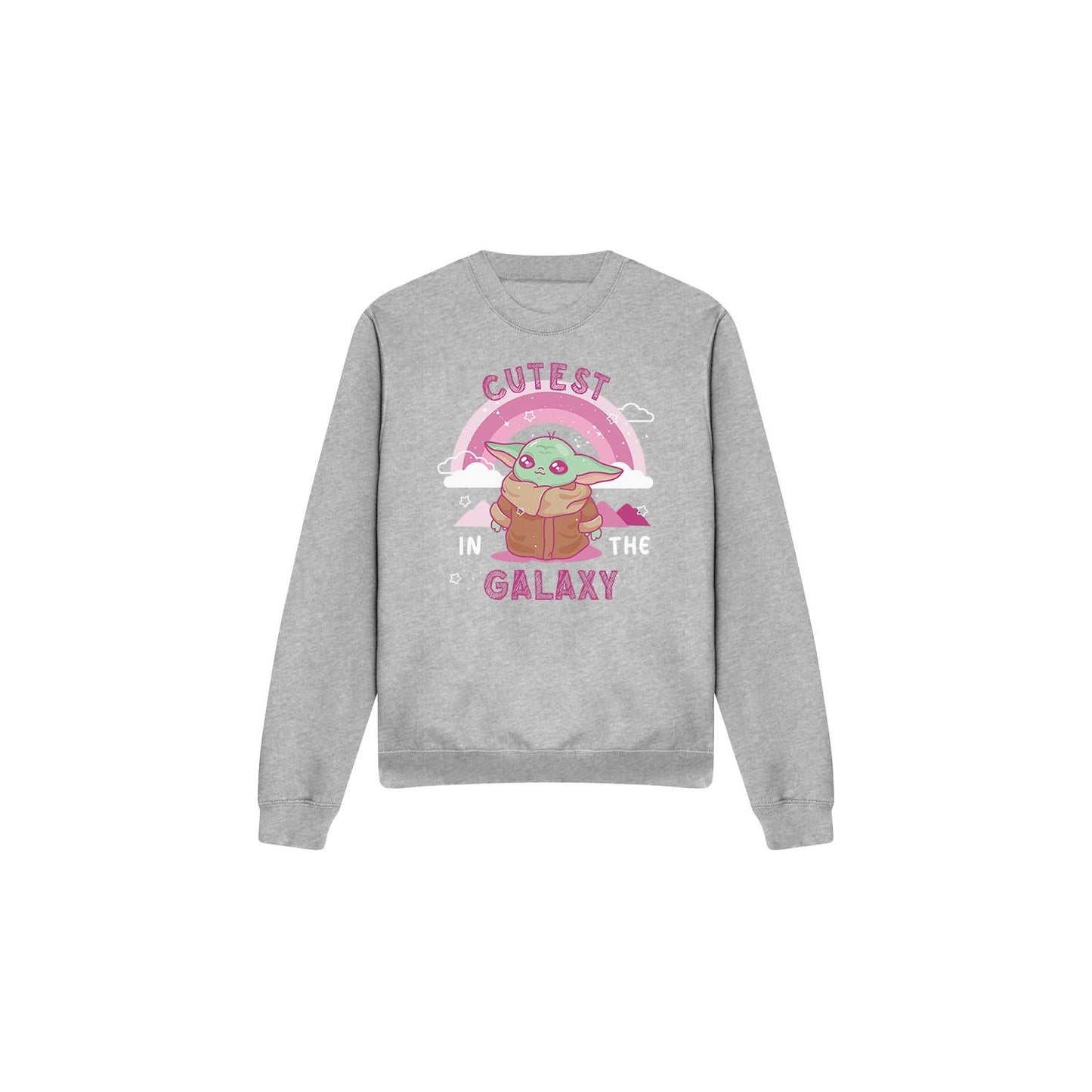 Sport Heather - Front - Star Wars: The Mandalorian Unisex Adult Cutest In The Galaxy Grogu Sweatshirt