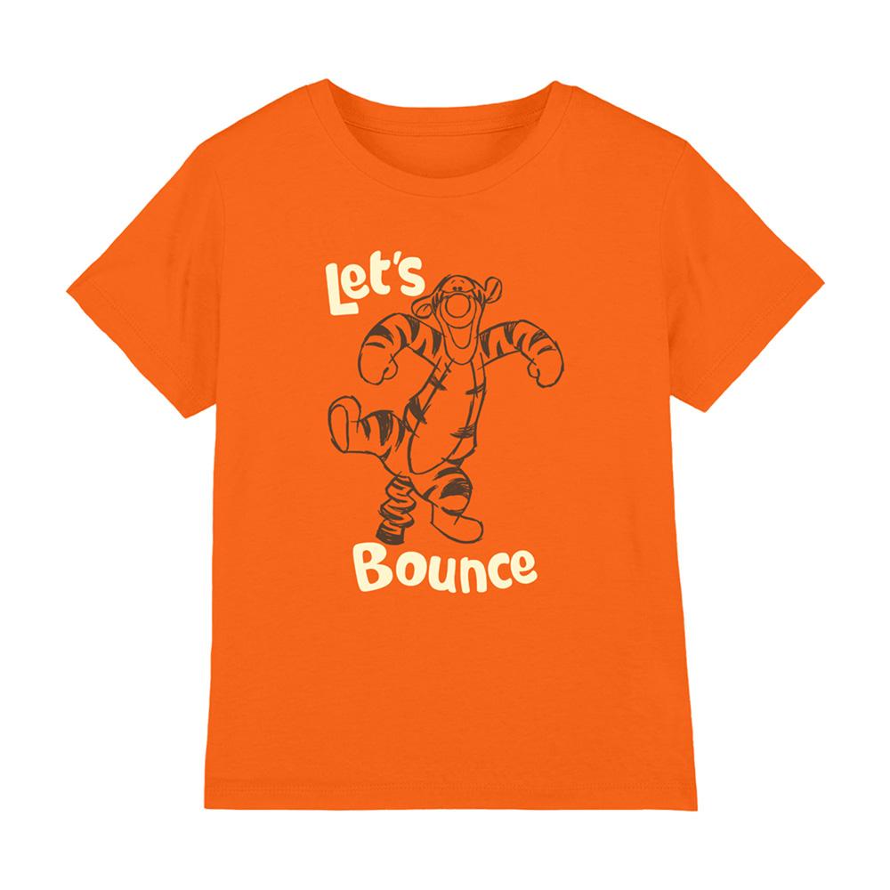 Orange - Front - Winnie the Pooh Childrens-Kids Let´s Bounce Tigger T-Shirt