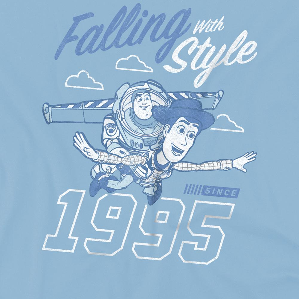 Light Blue - Back - Toy Story Childrens-Kids Falling With Style Woody & Buzz Lightyear T-Shirt