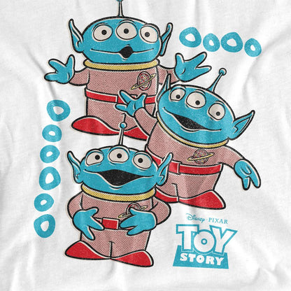 White - Back - Toy Story Childrens-Kids Aliens Stack T-Shirt