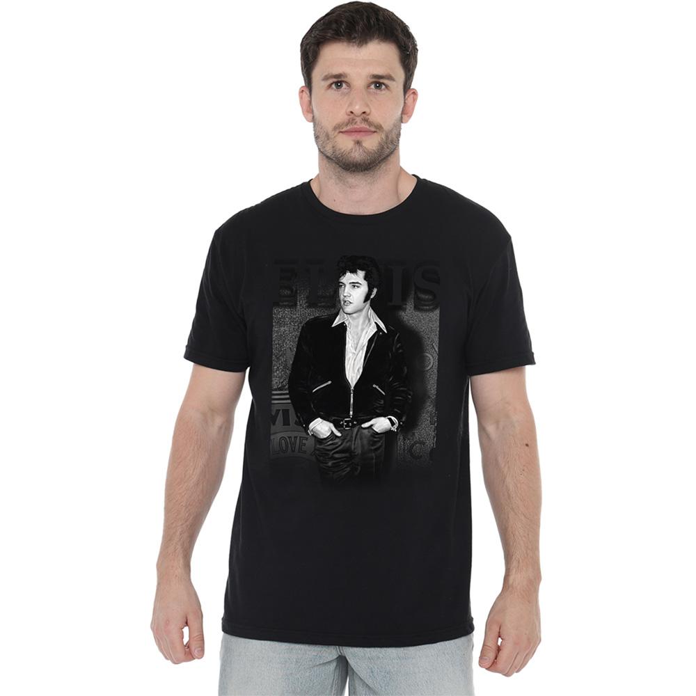 Black - Back - Elvis Presley Unisex Adult Just Cool T-Shirt