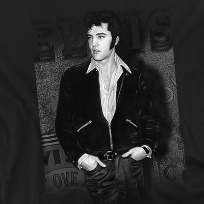 Black - Side - Elvis Presley Unisex Adult Just Cool T-Shirt