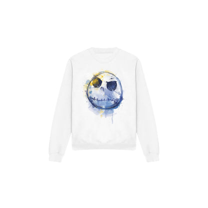 White - Front - The Nightmare Before Christmas Unisex Adult Jack Skellington Painted Sweatshirt
