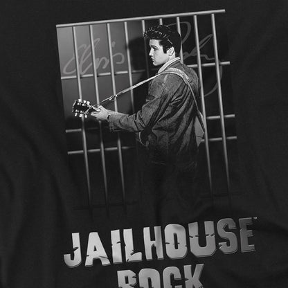 Black - Side - Elvis Presley Unisex Adult Jailhouse Rock T-Shirt