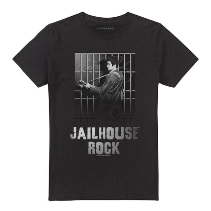 Black - Front - Elvis Presley Unisex Adult Jailhouse Rock T-Shirt