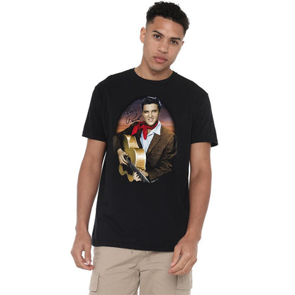 Black - Back - Elvis Presley Unisex Adult Red Scarf 2 T-Shirt