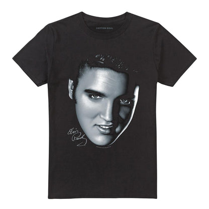 Black - Front - Elvis Presley Unisex Adult Big Face T-Shirt