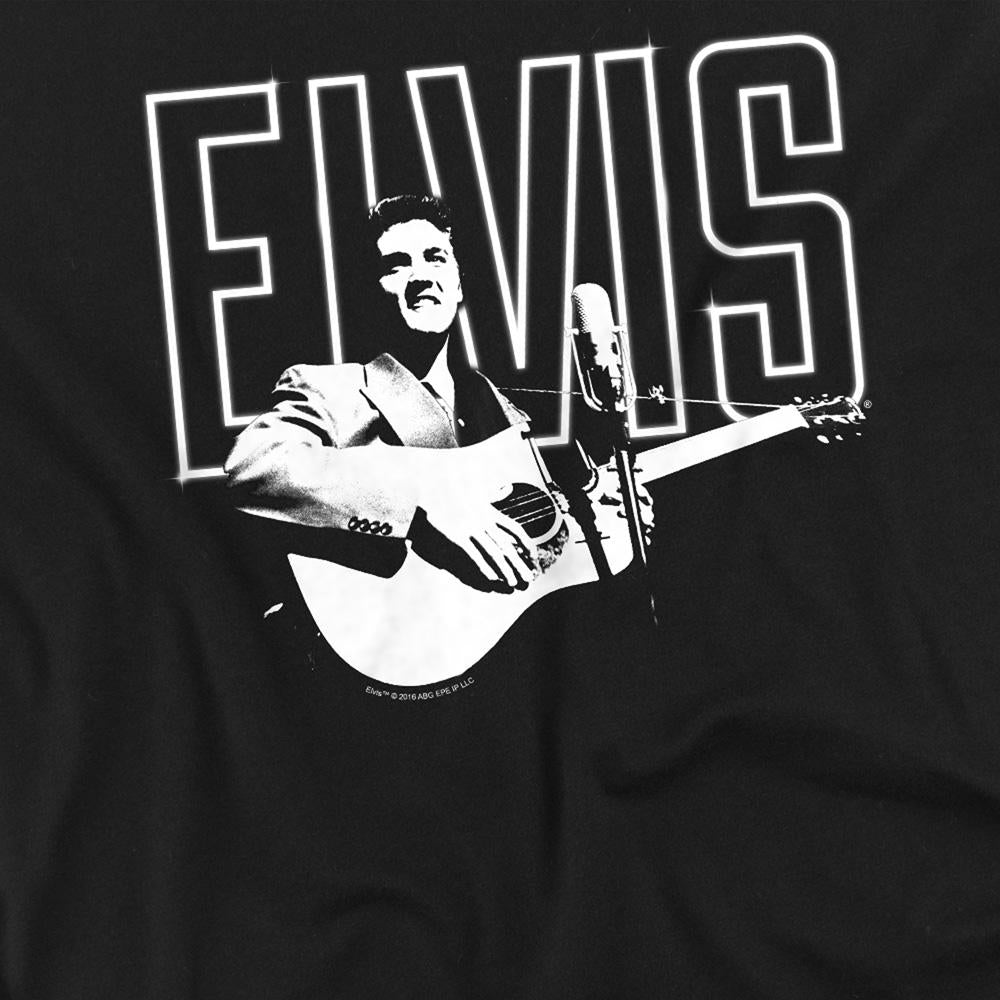 Black - Side - Elvis Presley Unisex Adult Glow T-Shirt