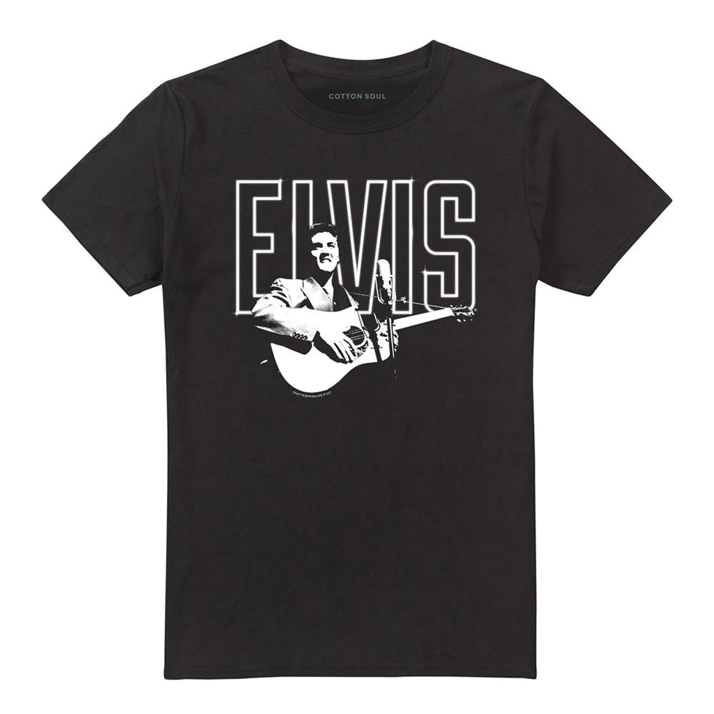 Black - Front - Elvis Presley Unisex Adult Glow T-Shirt