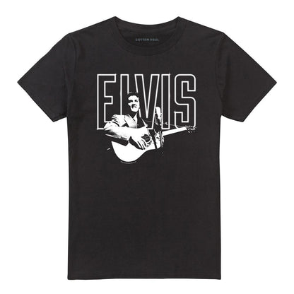 Black - Front - Elvis Presley Unisex Adult Glow T-Shirt