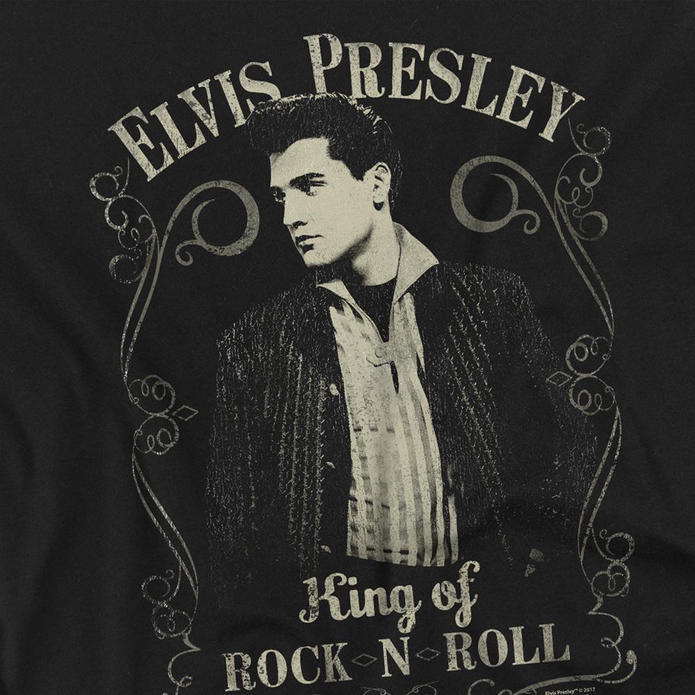 Black - Side - Elvis Presley Unisex Adult Rock Legend T-Shirt