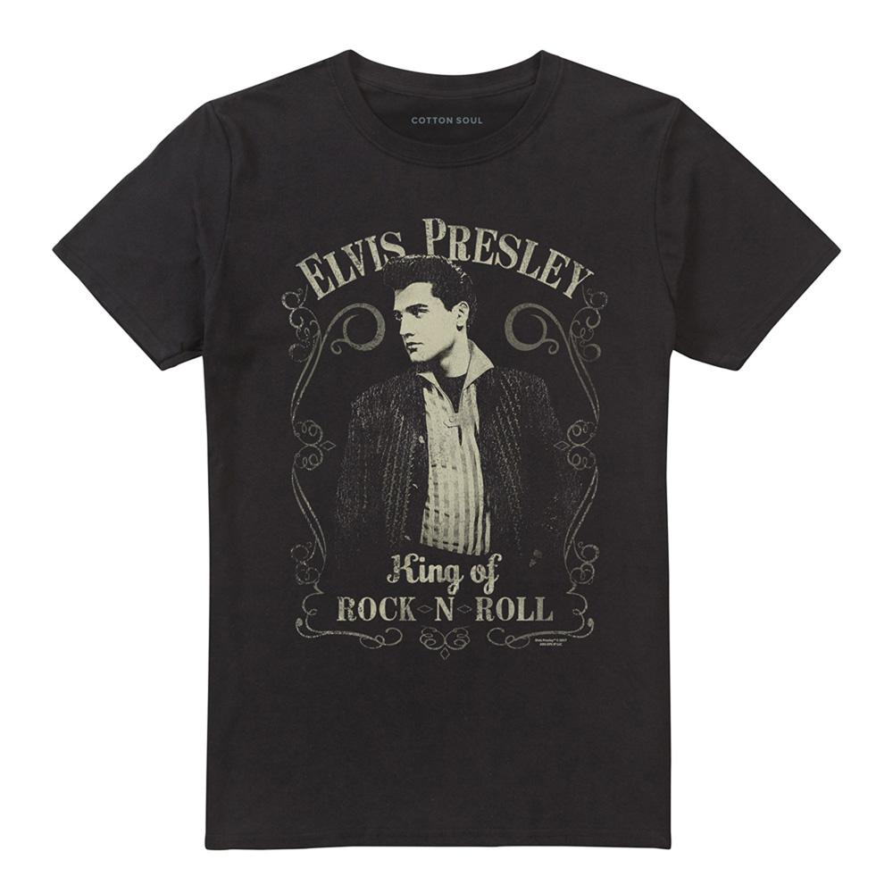 Black - Front - Elvis Presley Unisex Adult Rock Legend T-Shirt