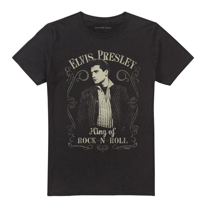 Black - Front - Elvis Presley Unisex Adult Rock Legend T-Shirt