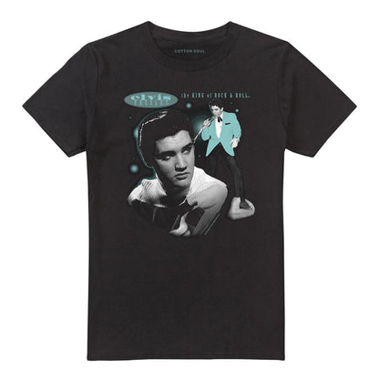 Black - Front - Elvis Presley Unisex Adult Portrait T-Shirt