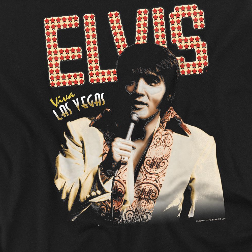 Black - Side - Elvis Presley Unisex Adult Viva Star T-Shirt