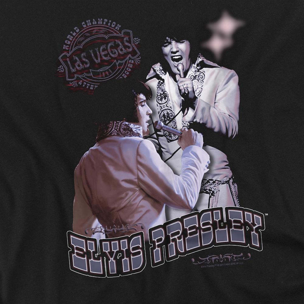 Black - Side - Elvis Presley Unisex Adult Violet Vegas T-Shirt
