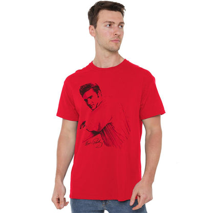Red - Back - Elvis Presley Unisex Adult On The Range T-Shirt