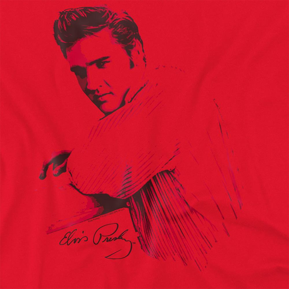 Red - Side - Elvis Presley Unisex Adult On The Range T-Shirt