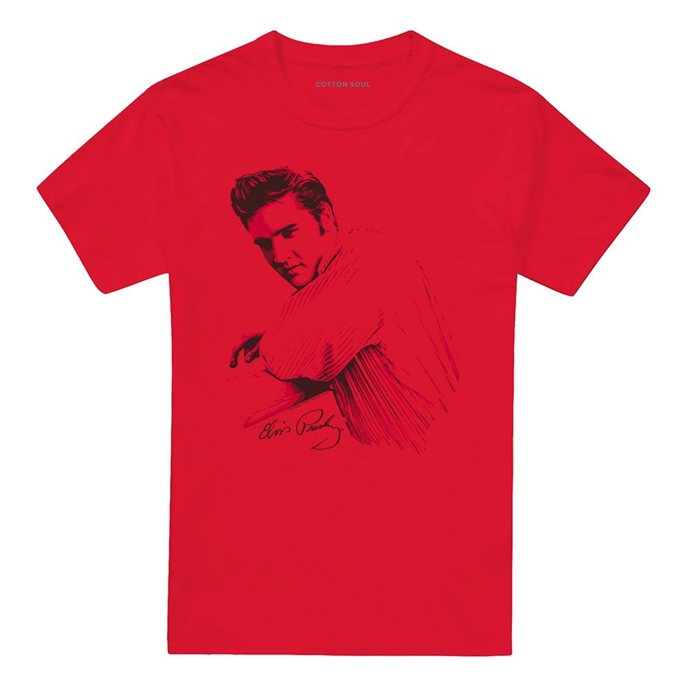 Red - Front - Elvis Presley Unisex Adult On The Range T-Shirt