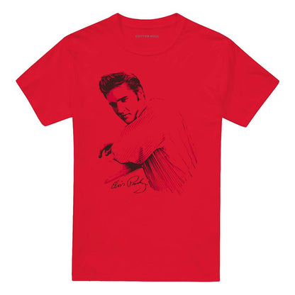 Red - Front - Elvis Presley Unisex Adult On The Range T-Shirt