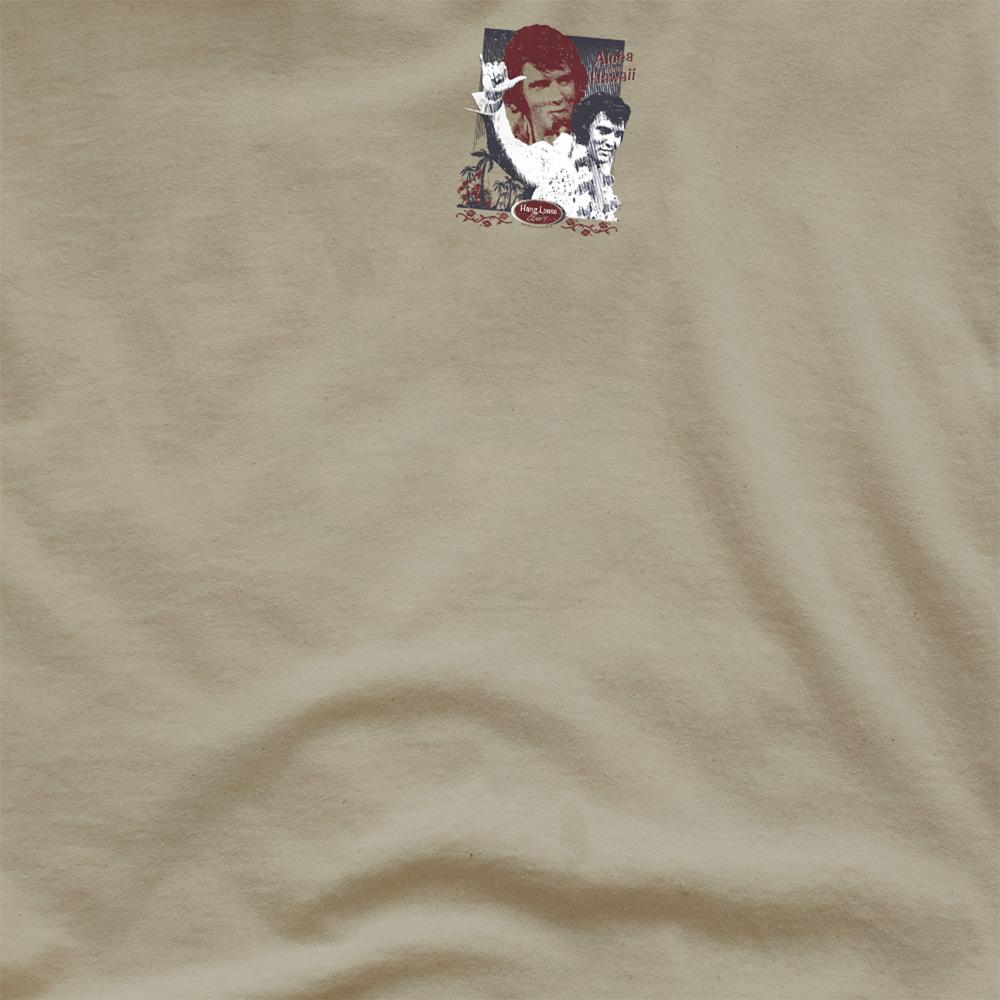 Safari Green - Side - Elvis Presley Unisex Adult Aloha Hang Loose T-Shirt