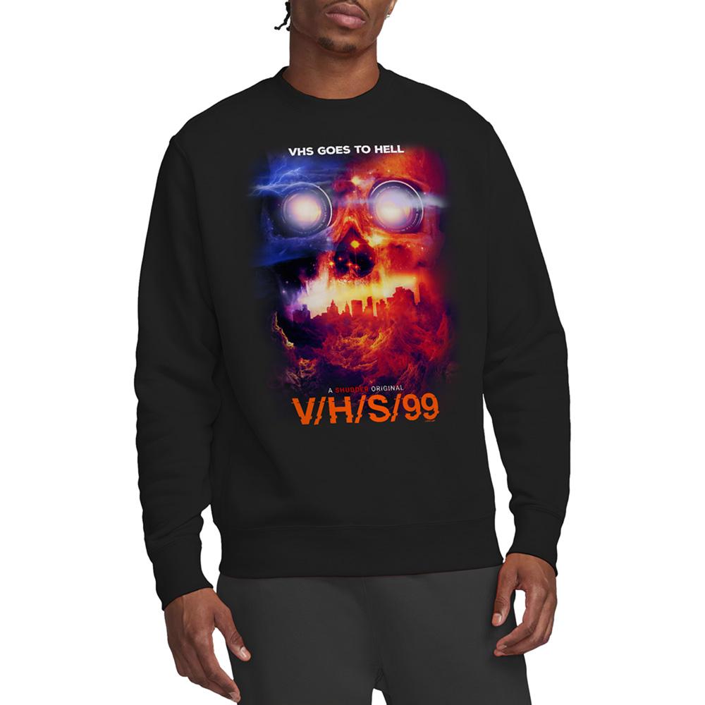 Black - Back - V-H-S-99 Unisex Adult Goes To Hell Sweatshirt