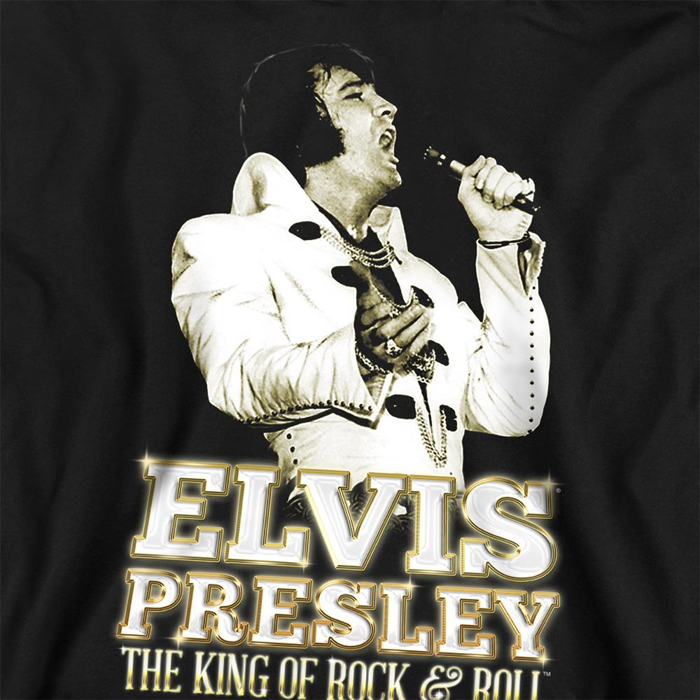 Black - Side - Elvis Presley Unisex Adult Golden Sweatshirt