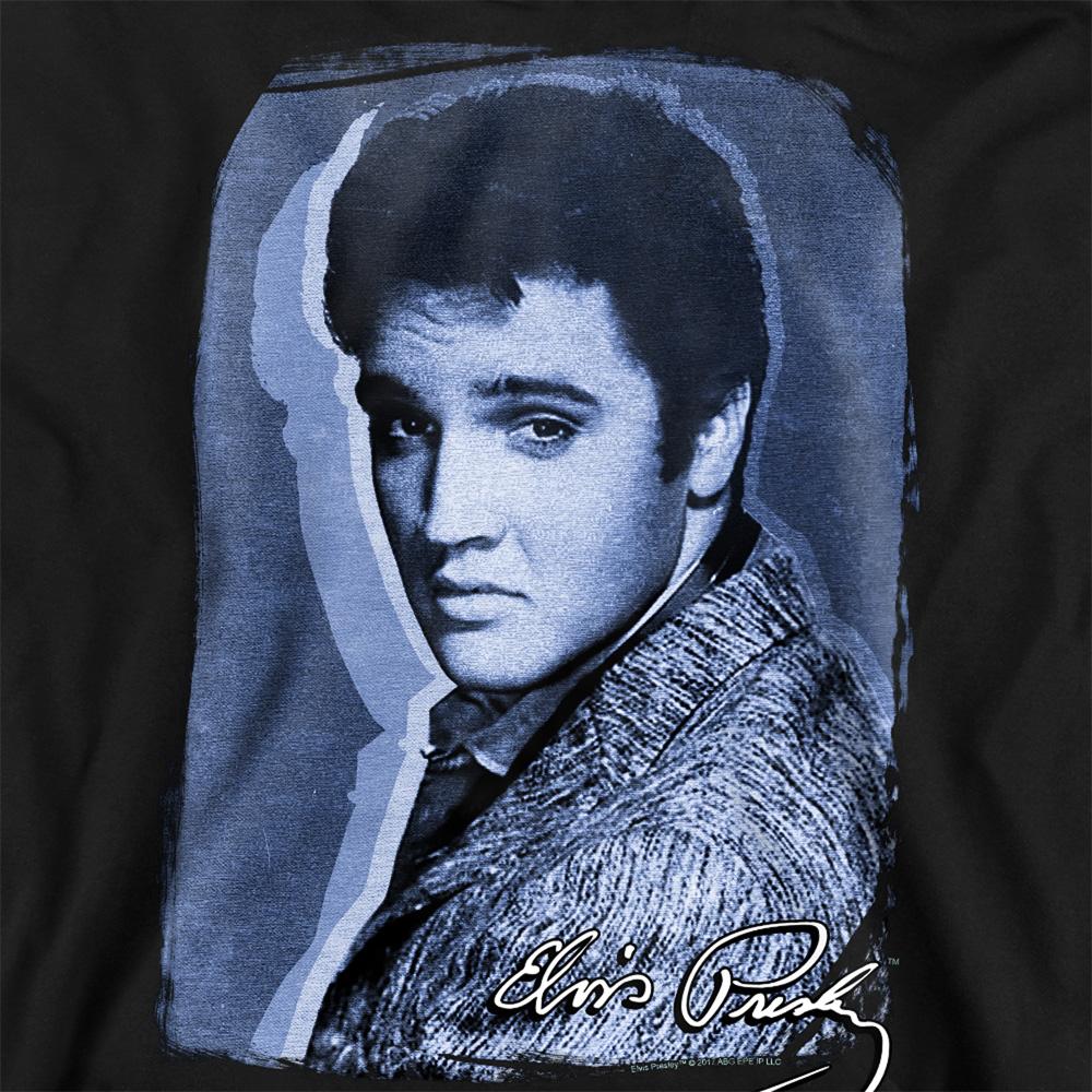 Black - Side - Elvis Presley Unisex Adult Overlay Sweatshirt