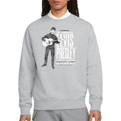 Sport Heather - Back - Elvis Presley Unisex Adult In Person Sweatshirt