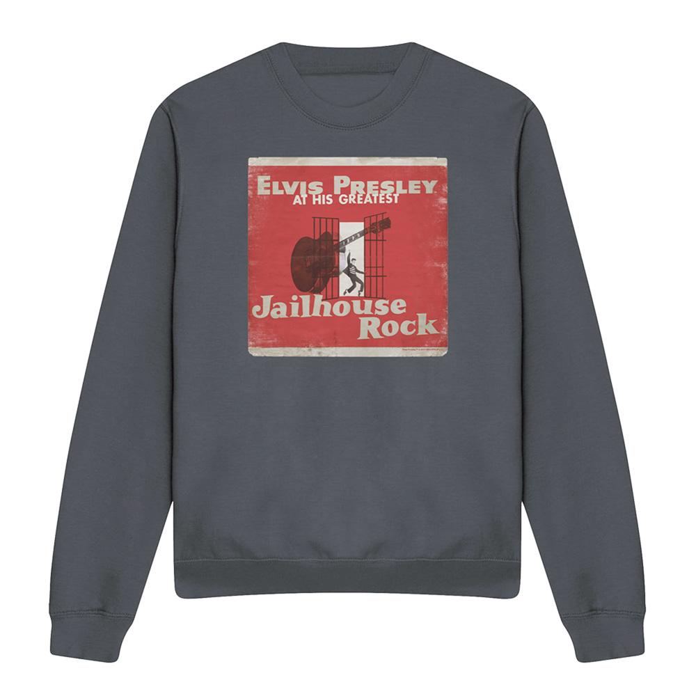 Charcoal - Front - Elvis Presley Unisex Adult Greatest Sweatshirt